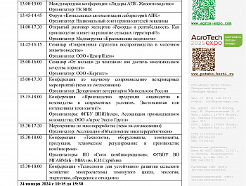 С 22 по 24 января 2025 года состоится ключевое событие агропромышленного комплекса России – Международные выставки АГРОС и АГРОТЕХ Экспо"